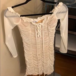 A white cocktail dress